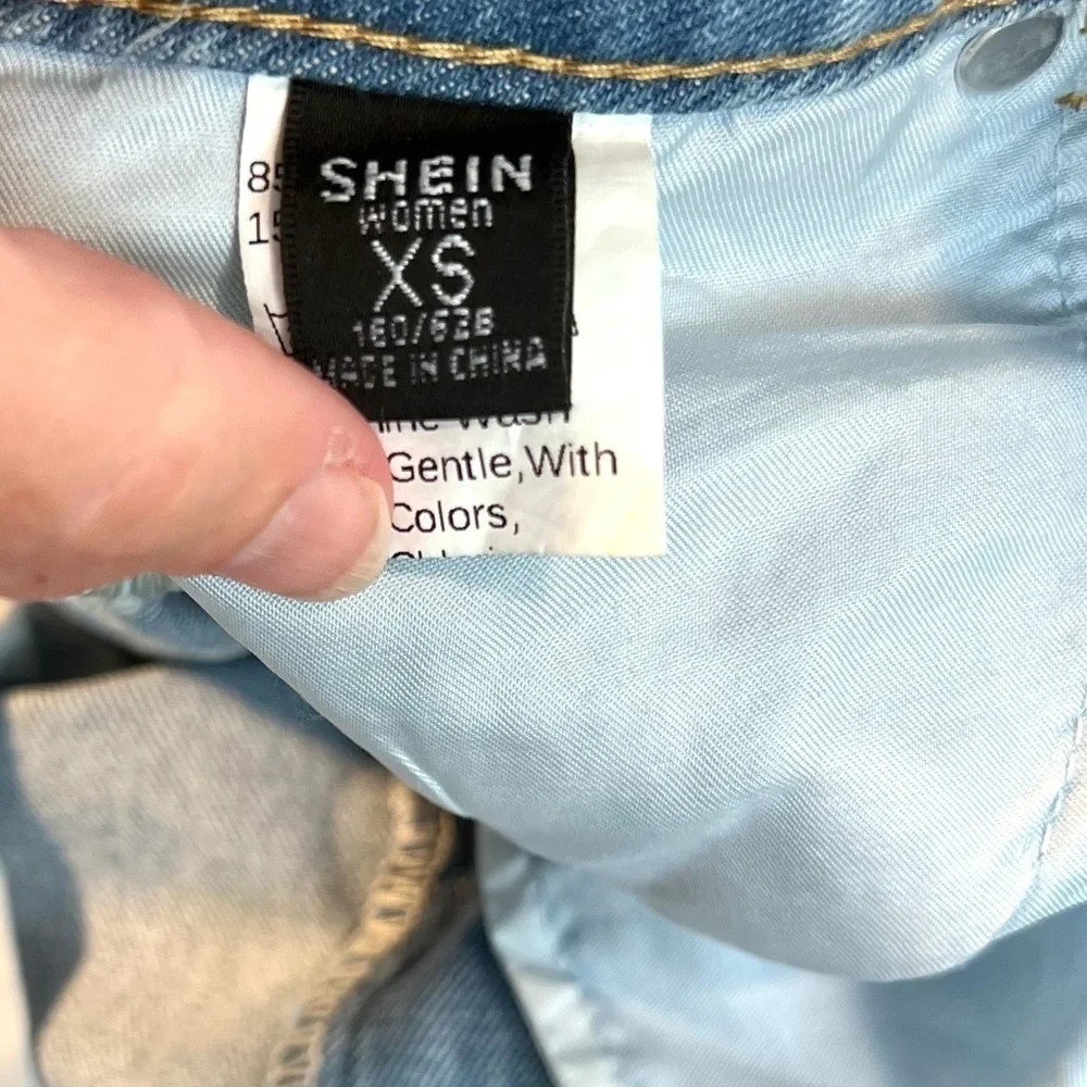 Shein,High-Waist,Raw Hem Flare Jeans, Fun, Funky and Fabulous,So Cool! Size XS